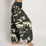 Buddha Stones Casual Abstract Wave Pattern Women's Elastic Waist Harem Pants - image 2