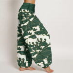 Buddha Stones Casual Abstract Wave Pattern Women's Elastic Waist Harem Pants - image 6