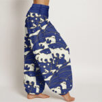 Buddha Stones Casual Abstract Wave Pattern Women's Elastic Waist Harem Pants - image 9