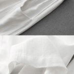 Buddha Stones Casual Pure Color Drawstring Simple Design Women's Cotton Pants With Pockets - image 13