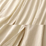 Buddha Stones Casual Side Slits Design Cotton Women's Wide Leg 7-8 Length Pants With Pockets - image 9