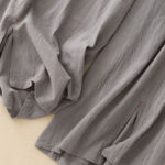 Buddha Stones Casual Side Slits Design Cotton Women's Wide Leg 7-8 Length Pants With Pockets - image 13