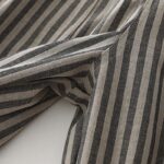 Buddha Stones Commute Striped Drawstring Design Women's Wide Leg Cotton Pants With Pockets - image 13