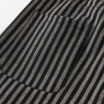 Buddha Stones Commute Striped Drawstring Design Women's Wide Leg Cotton Pants With Pockets - image 4
