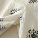 Buddha Stones Bohemian Printing Celestial Pattern Women's Wide Leg Cotton Pants With Pockets - image 12