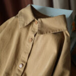 Buddha Stones Vintage Casual Pure Colir Lapel Women's Cotton Jacket With Pockets - image 16