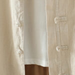 Buddha Stones Women's Solid Color Simple Chinese Frog-Button Design Cotton Linen Shirt - image 6