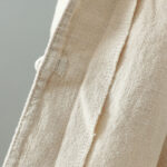 Buddha Stones Women's Solid Color Simple Chinese Frog-Button Design Cotton Linen Shirt - image 8