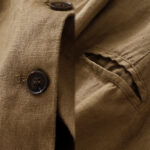 Buddha Stones Commute Retro Pure Color Lapel Cotton Linen Women's Jacket With Pockets - image 4