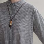 Buddha Stones Small Grid Pattern Cotton Linen Women's Maxi Dress With Pockets - image 14