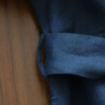 Buddha Stones Casual Plain Lace-up Stand Collar Linen Midi Dress With Pockets - image 7
