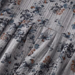 Buddha Stones Casual Small Floral Pattern Crew Neck Cotton Linen Midi Dress With Pockets - image 16