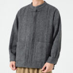 Buddha Stones Long Sleeve Frog-button Design Men's Cotton Jacket Shirt With Pockets - image 4