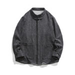 Buddha Stones Long Sleeve Frog-button Design Men's Cotton Jacket Shirt With Pockets - image 2
