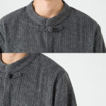 Buddha Stones Long Sleeve Frog-button Design Men's Cotton Jacket Shirt With Pockets - image 10