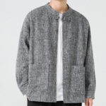 Buddha Stones Long Sleeve Frog-button Design Men's Cotton Jacket Shirt With Pockets - image 12