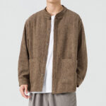Buddha Stones Long Sleeve Frog-button Design Men's Cotton Jacket Shirt With Pockets - image 21