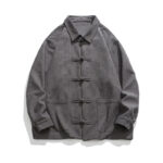 Buddha Stones Long Sleeve Frog-button Design Men's Polyester Jacket Shirt With Pockets - image 2