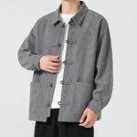 Buddha Stones Long Sleeve Frog-button Design Men's Polyester Jacket Shirt With Pockets - image 7