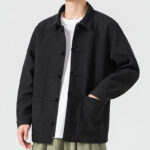 Buddha Stones Long Sleeve Frog-button Design Men's Polyester Jacket Shirt With Pockets - image 17