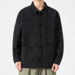 Buddha Stones Long Sleeve Frog-button Design Men's Polyester Jacket Shirt With Pockets - image 19