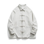 Buddha Stones Long Sleeve Frog-button Design Men's Polyester Jacket Shirt With Pockets - image 21