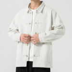 Buddha Stones Long Sleeve Frog-button Design Men's Polyester Jacket Shirt With Pockets - image 23
