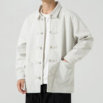 Buddha Stones Long Sleeve Frog-button Design Men's Polyester Jacket Shirt With Pockets - image 27