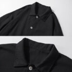 Buddha Stones Long Sleeve Button Stand Collar Design Men's Cotton Jacket Shirt With Pockets - image 3