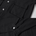 Buddha Stones Long Sleeve Button Stand Collar Design Men's Cotton Jacket Shirt With Pockets - image 4