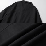 Buddha Stones Long Sleeve Button Stand Collar Design Men's Cotton Jacket Shirt With Pockets - image 6