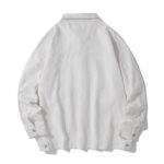 Buddha Stones Long Sleeve Button Stand Collar Design Men's Cotton Jacket Shirt With Pockets - image 8
