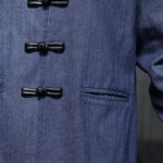 Buddha Stones Men's Long Sleeve Frog-Button Cotton Long Sleeve Shirt With Pockets - image 10