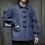 Buddha Stones Men's Long Sleeve Frog-Button Cotton Long Sleeve Shirt With Pockets - image 6