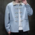 Buddha Stones Men's Long Sleeve Frog-Button Cotton Long Sleeve Shirt With Pockets - image 16