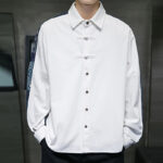 Buddha Stones Men's Flower Pattern Stitching Cotton Blend Long Sleeve Shirt - image 13