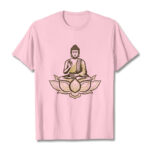 Buddha Stones Buddha Meditating In The Lotus Tee T-shirt - LightPink - 2XL - image 13