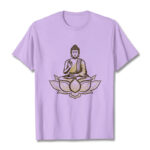 Buddha Stones Buddha Meditating In The Lotus Tee T-shirt - Plum - 2XL - image 17