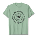 Buddha Stones OM Symbol Sanskrit Mantras Design Cotton Tee T-shirt - PaleGreen - 2XL - image 18