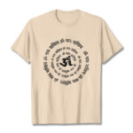 Buddha Stones OM Symbol Sanskrit Mantras Design Cotton Tee T-shirt - Bisque - 2XL - image 12