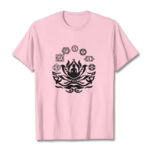 Buddha Stones OM Symbol Sanskrit Mantras Buddha Lotus Flower Design Tee T-shirt - LightPink - 2XL - image 16