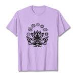 Buddha Stones OM Symbol Sanskrit Mantras Buddha Lotus Flower Design Tee T-shirt - Plum - 2XL - image 14