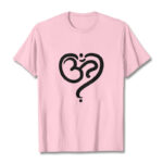 Buddha Stones Love Heart OM Symbol Design Tee T-shirt - LightPink - 2XL - image 16