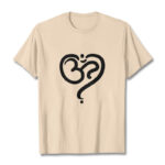 Buddha Stones Love Heart OM Symbol Design Tee T-shirt - Bisque - 2XL - image 12