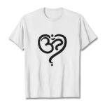 Buddha Stones Love Heart OM Symbol Design Tee T-shirt - White - 2XL - image 6