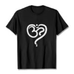 Buddha Stones Love Heart OM Symbol Design Tee T-shirt - Black - 2XL - image 1