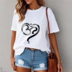 Buddha Stones Love Heart OM Symbol Design Tee T-shirt - image 8