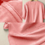 Buddha Stones Casual Plain Button Half Sleeve Middy Collar Cotton Women's Shirt - image 27