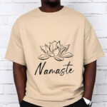 Buddha Stones Simple Lotus Flower Namaste Meditation Cotton Tee T-shirt - image 10