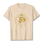 Buddha Stones Om Lotus Flower Vine Pattern Meditation Cotton Tee T-shirt - Bisque - 2XL - image 9
